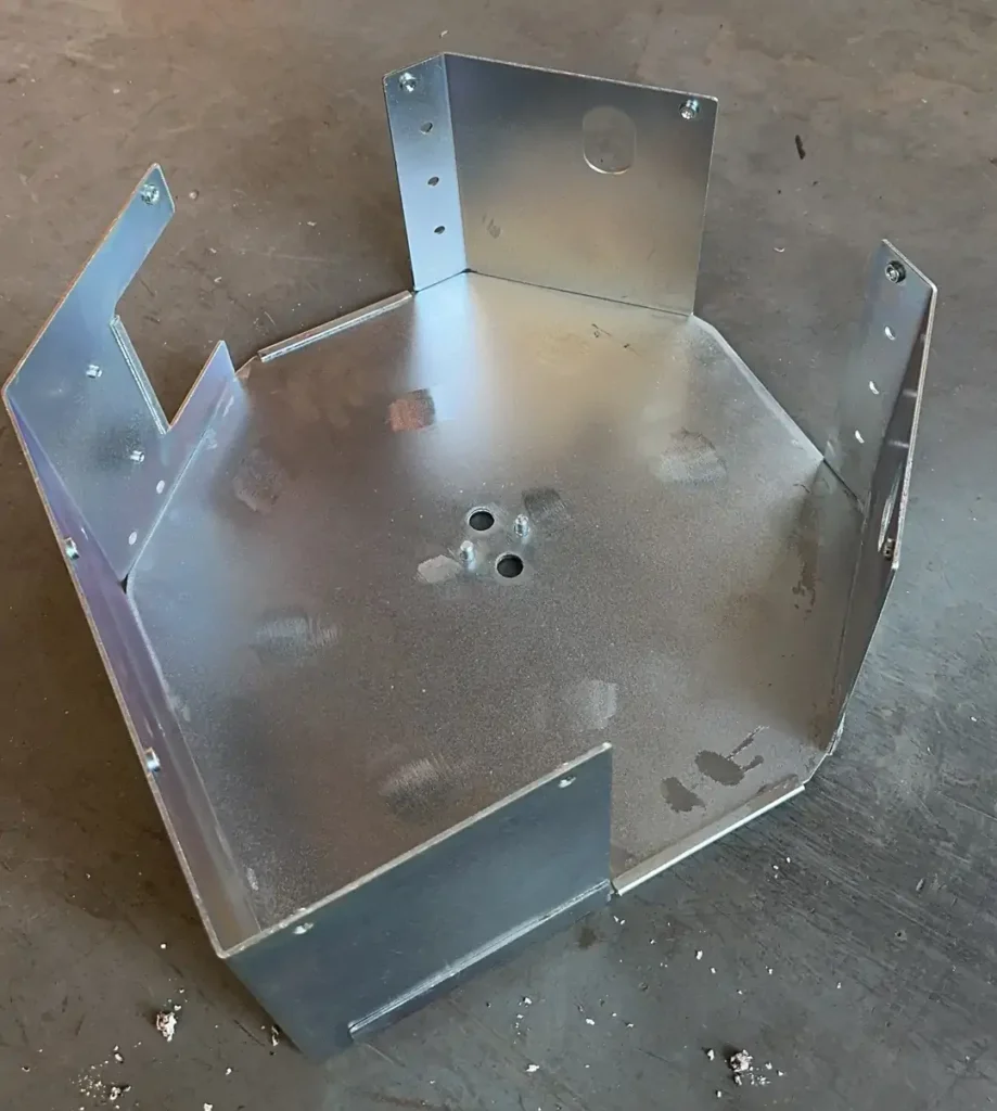custom galvanized steel metal base